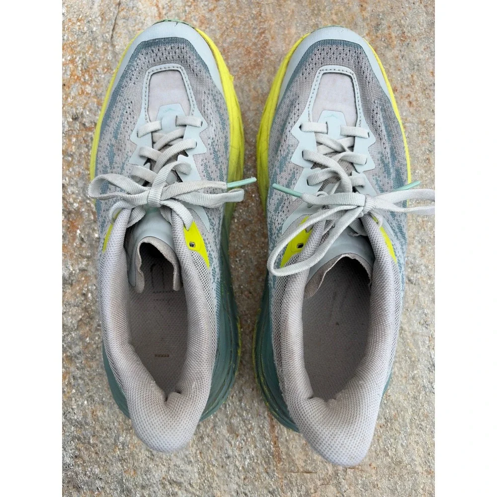 Hoka Speedgoat 5 Womens 7 Trail Running Shoes Mist Green Lime Yellow